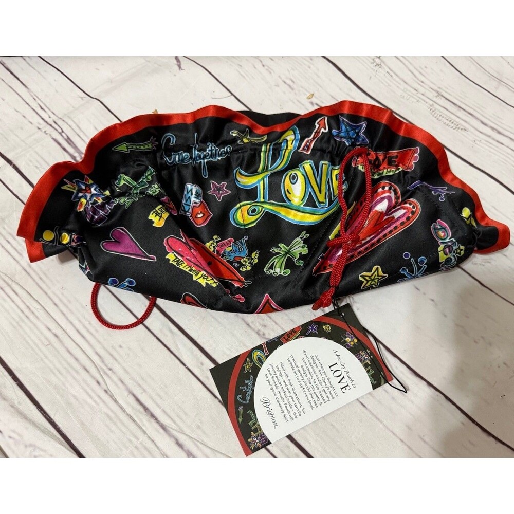 BRIGHTON  Rare Jewelry Pouch Drawstring Travel Bag Case New